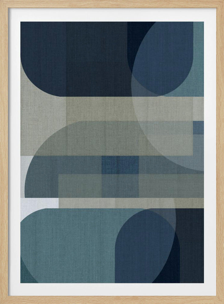 Gewebte blaue Schichten 3 | Poster