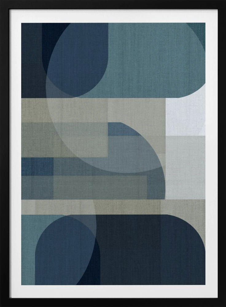 Gewebte blaue Schichten 4 | Poster