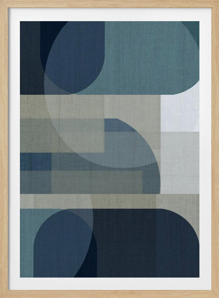 Gewebte blaue Schichten 4 | Poster