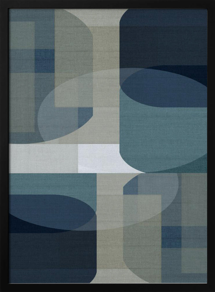 Gewebte blaue Schichten 5 | Poster