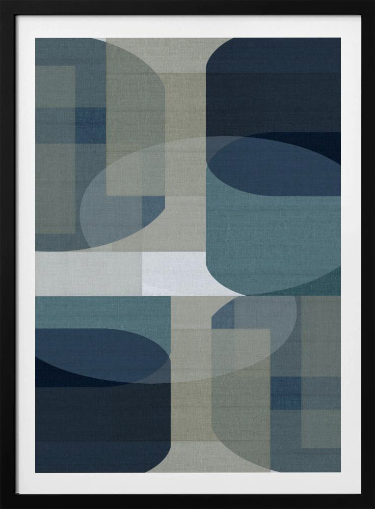 Gewebte blaue Schichten 5 | Poster
