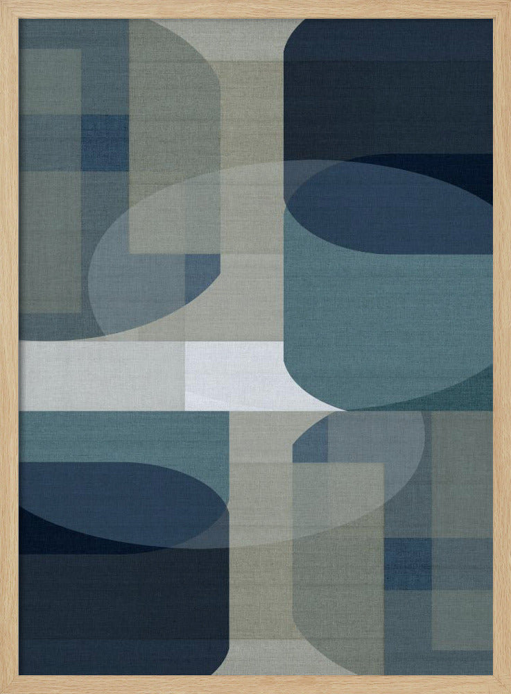 Gewebte blaue Schichten 5 | Poster