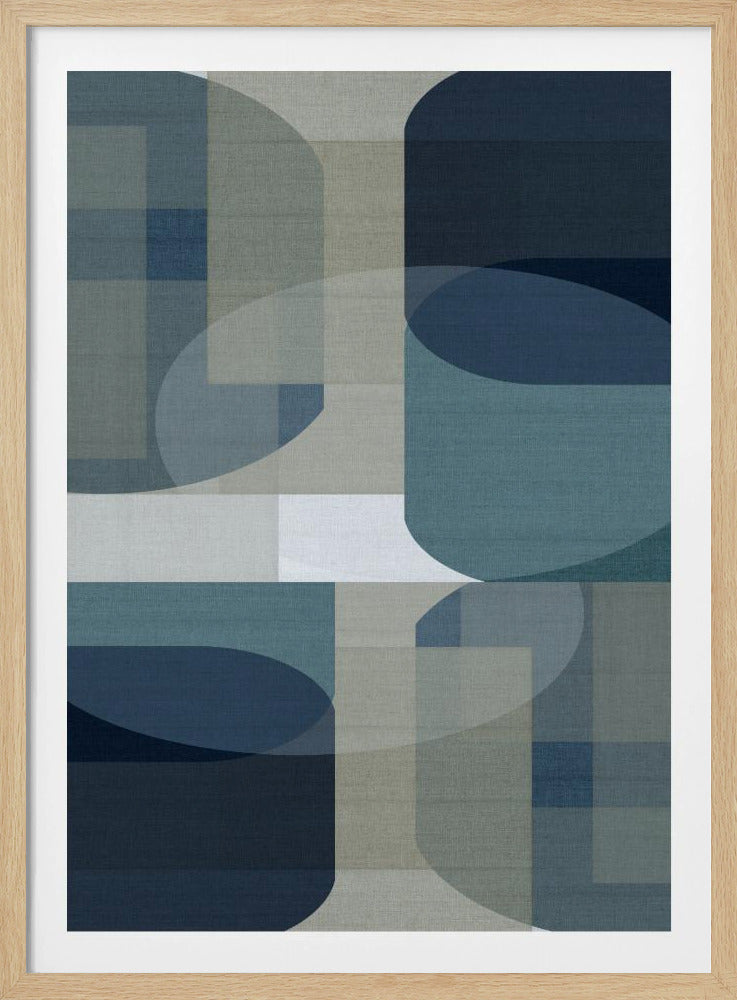 Gewebte blaue Schichten 5 | Poster