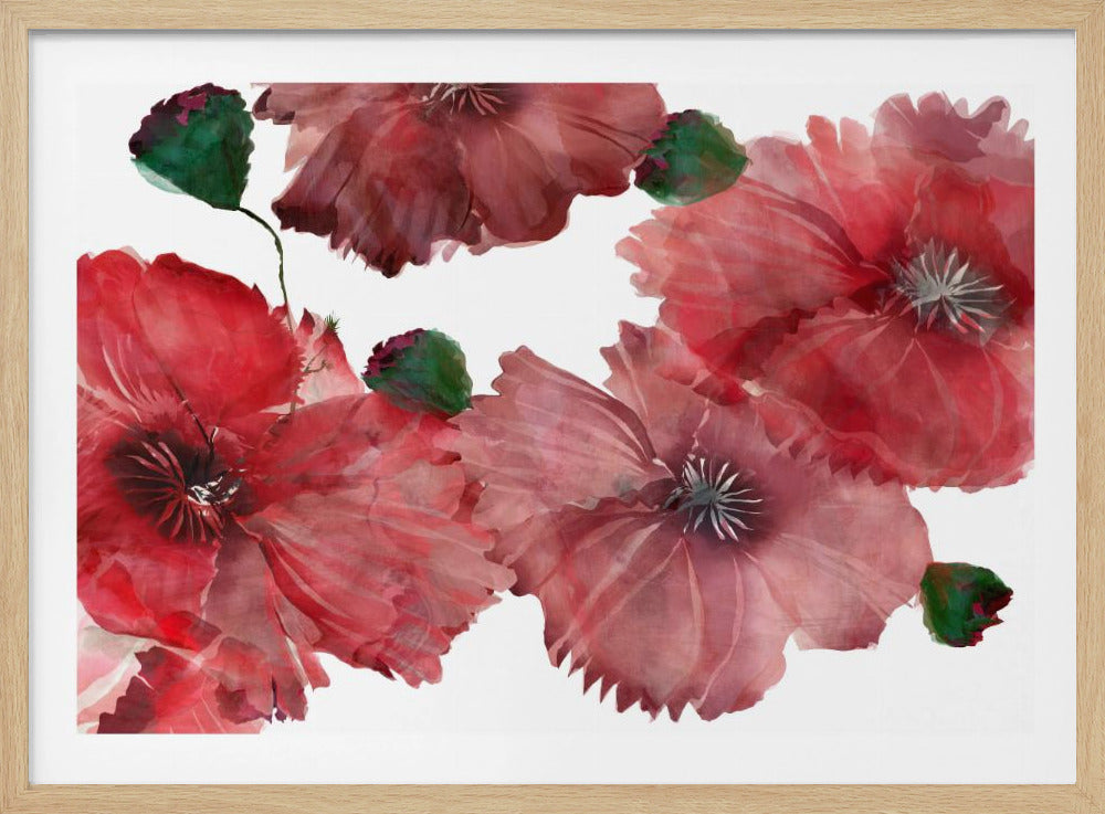 Große rote Blumen 1 | Poster