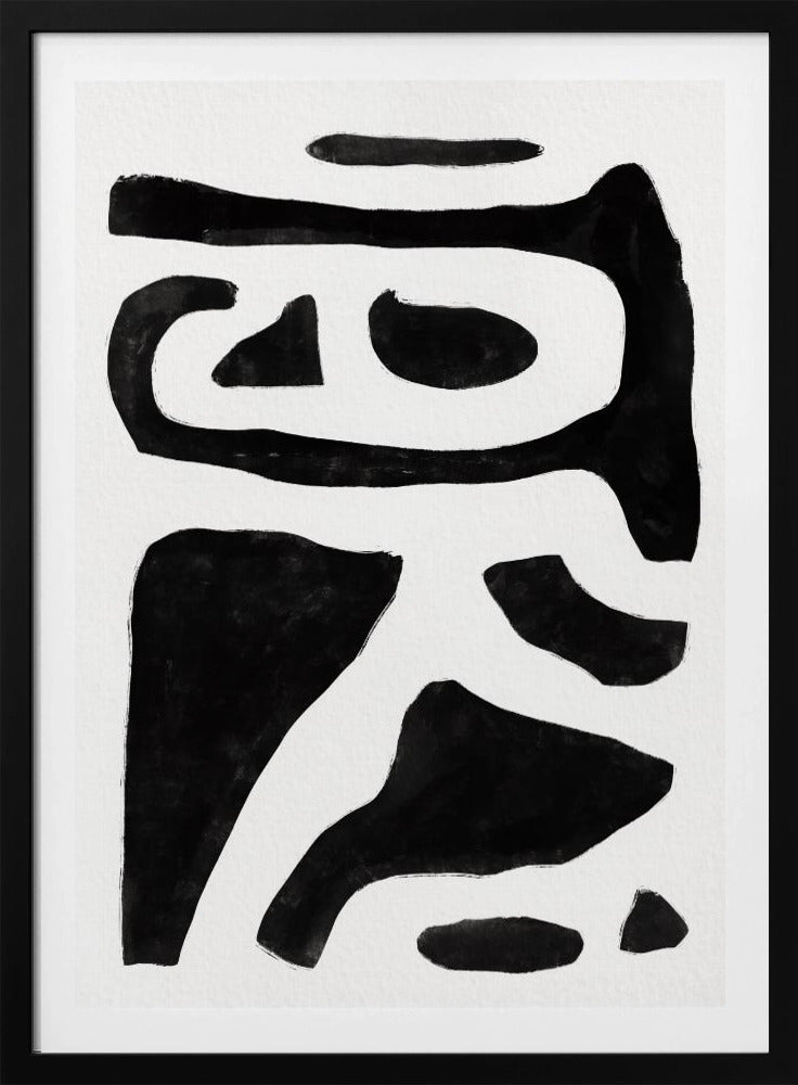 Schwarz-Weiß-Abstrakt | Poster