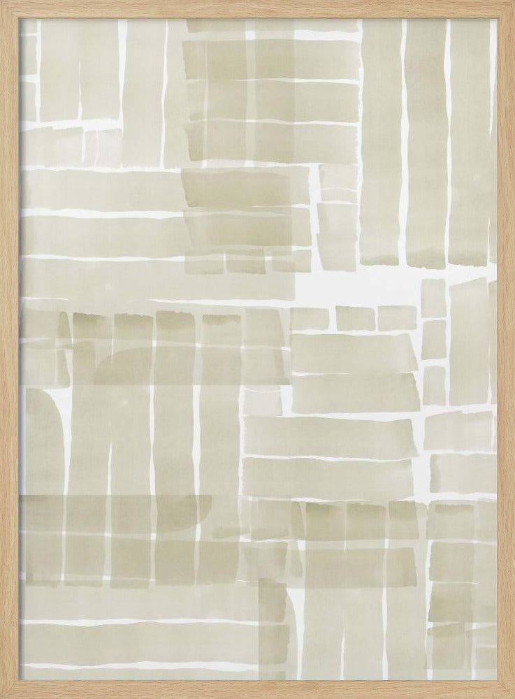 Neutrales Tangle Grid 1 | Poster