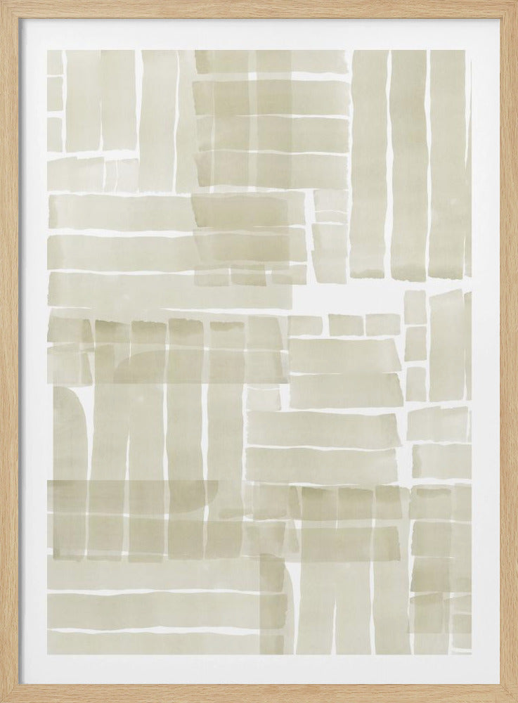 Neutrales Tangle Grid 1 | Poster