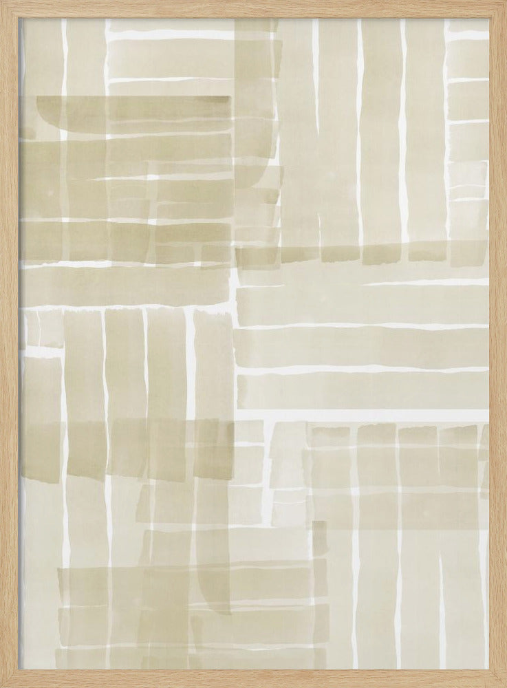 Neutrales Tangle Grid 3 | Poster