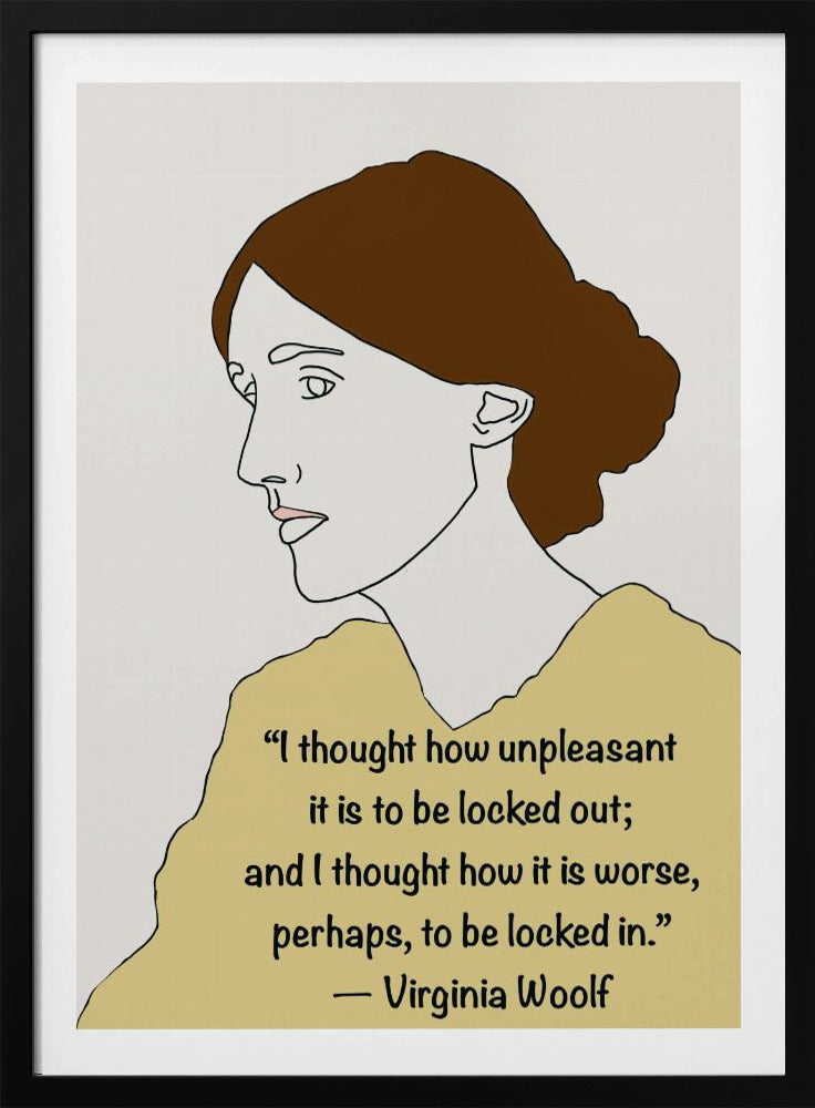 Virginia Woolf Art Gelb | Poster