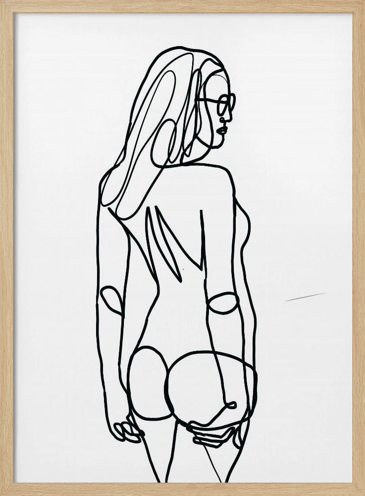 Strichzeichnung einer Frau | Poster