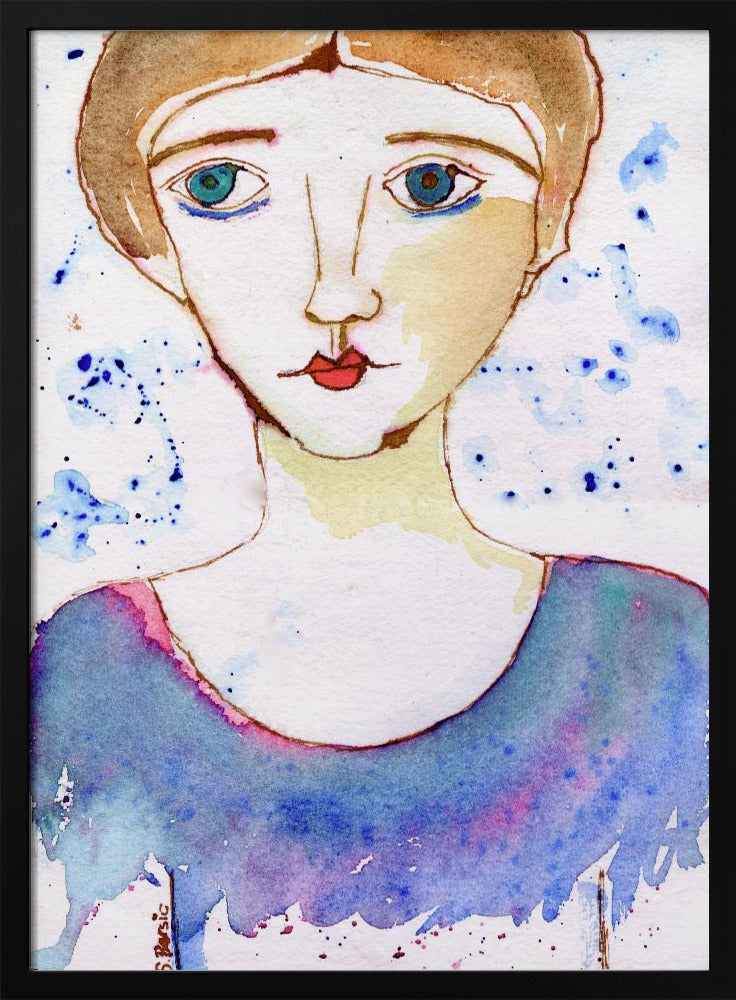 Dame schaut | Poster
