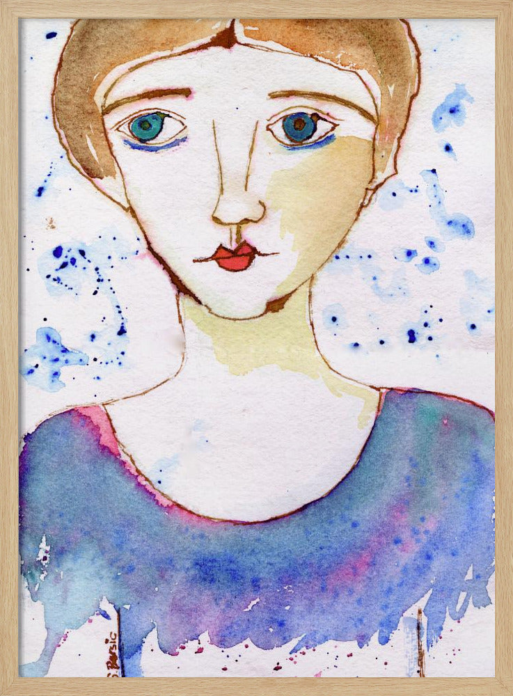 Dame schaut | Poster