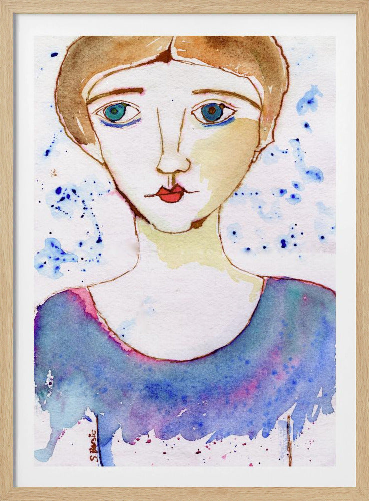 Dame schaut | Poster