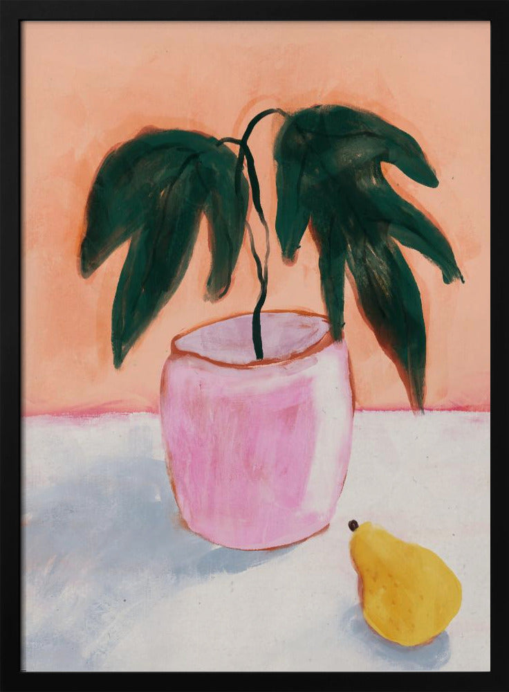 Rosa Topf, gelbe Birne | Poster