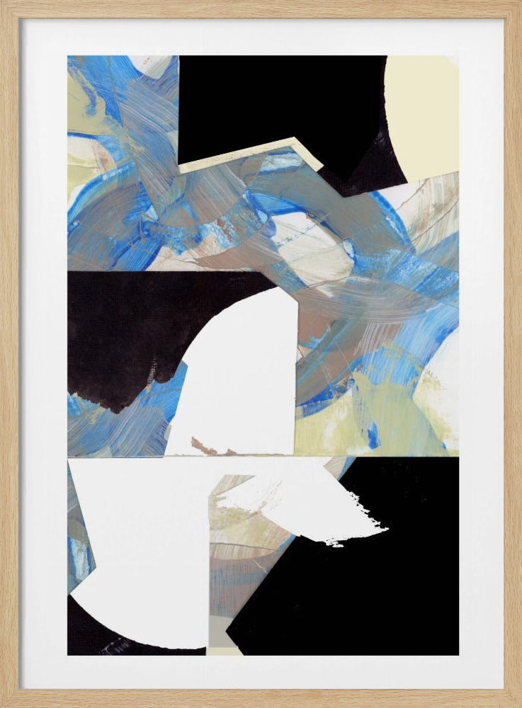 Blau Neutral Beige Schwarz 3 | Poster