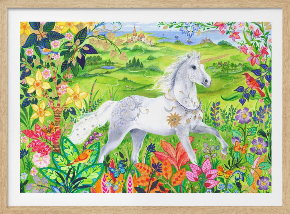 Majestätisches weißes Pferd | Poster