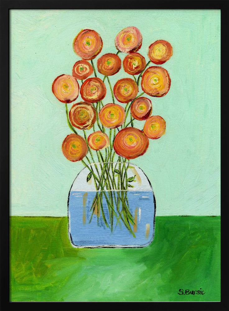 Mohnblumen in der Vase | Poster