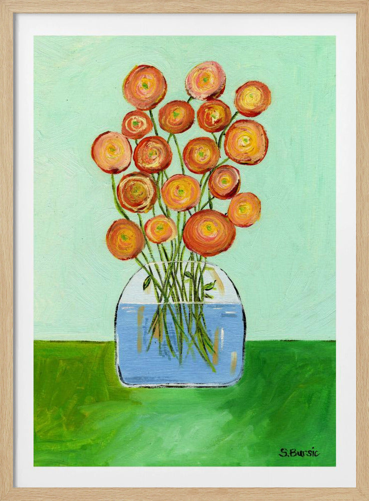Mohnblumen in der Vase | Poster