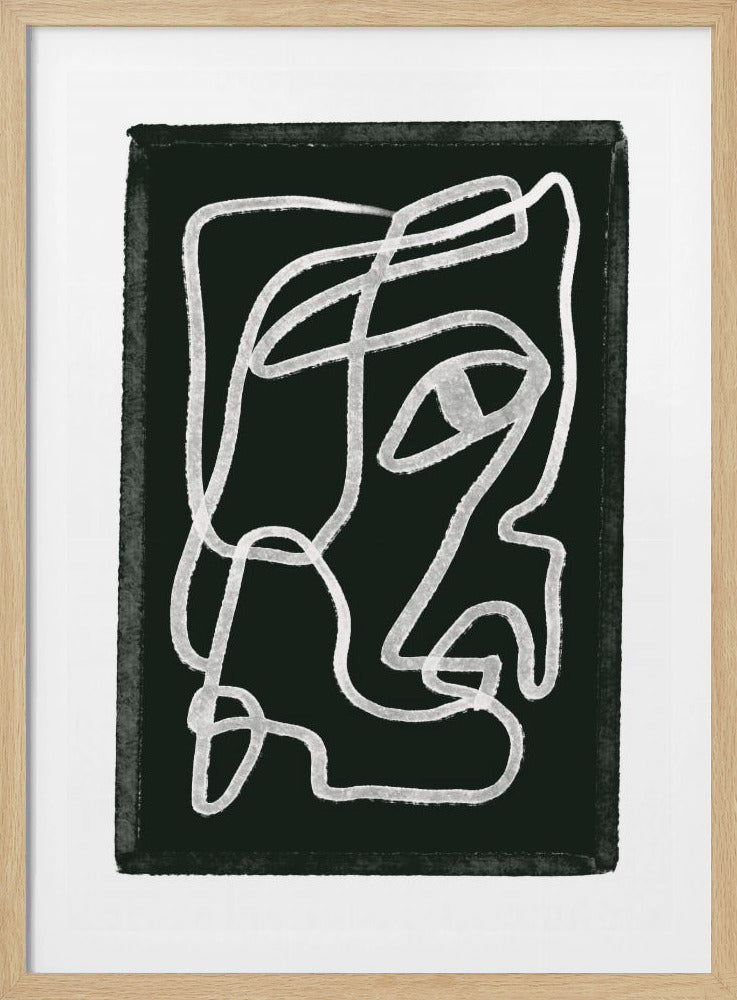 Abstrakte Linien schwarz | Poster