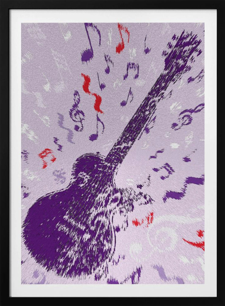 E-Gitarre Pop Art Explodierendes Poster