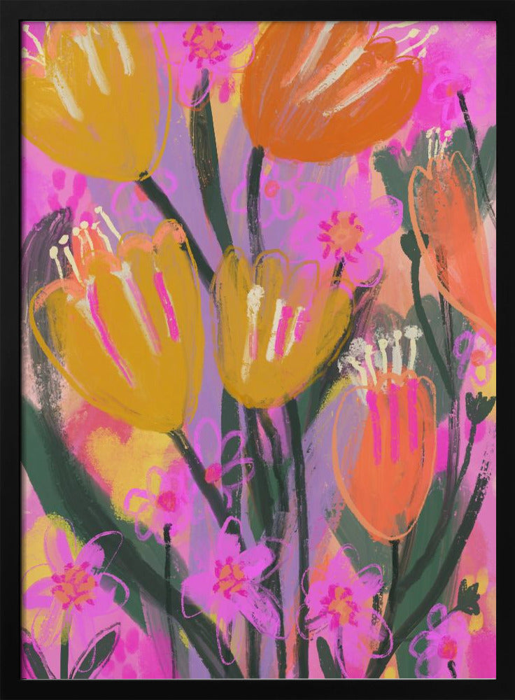 Lebendiger Blütentanz | Poster