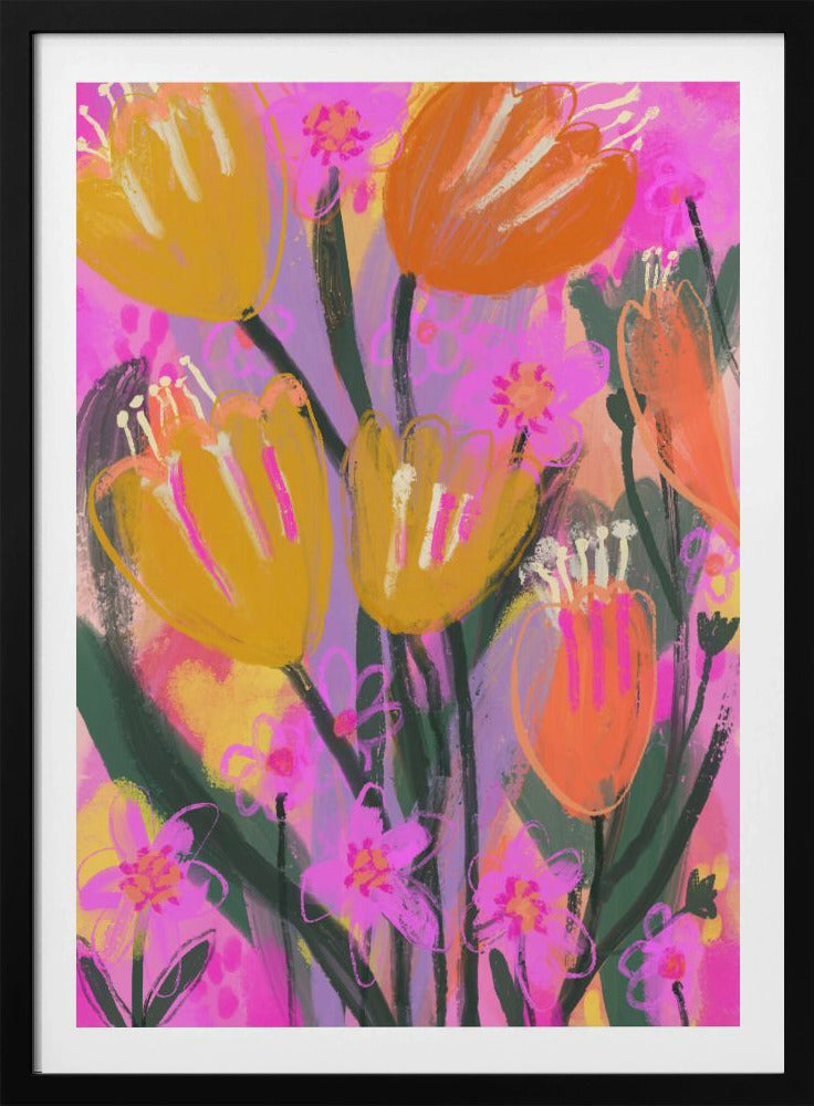 Lebendiger Blütentanz | Poster