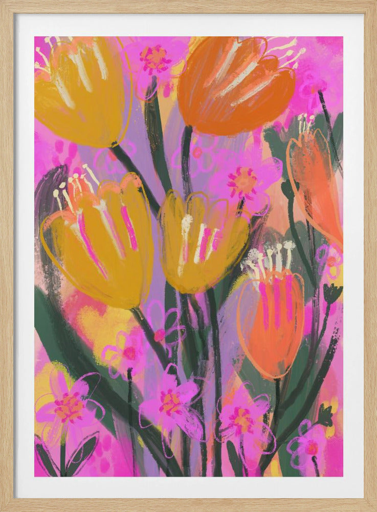 Lebendiger Blütentanz | Poster