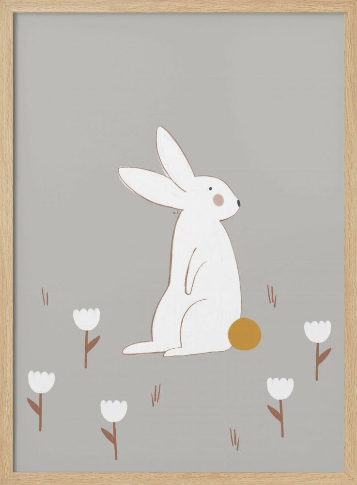 Weißes kleines Häschen | Poster
