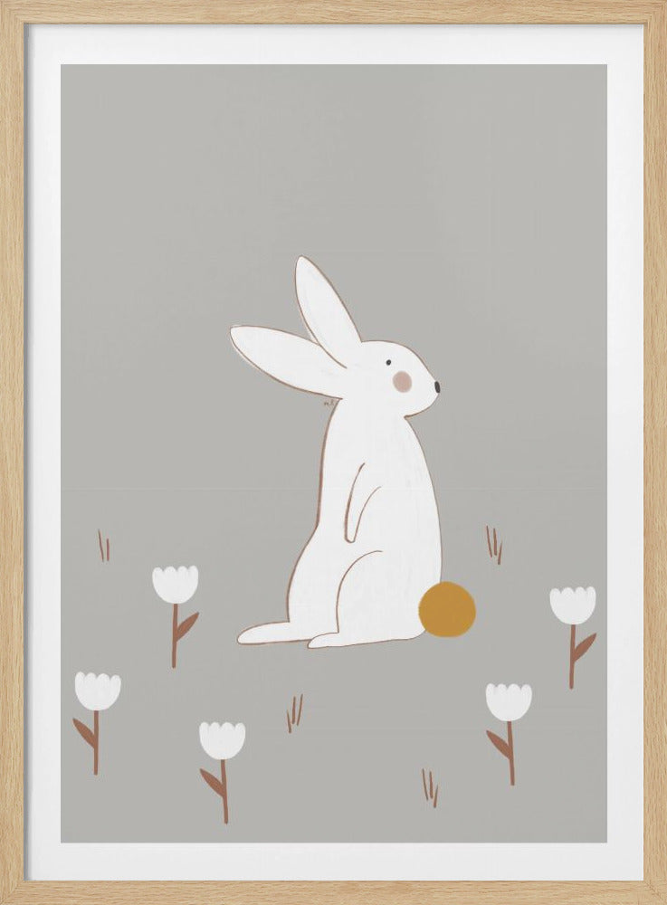Weißes kleines Häschen | Poster