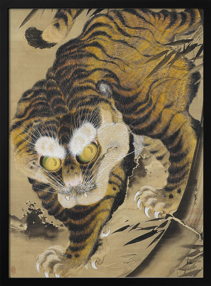 Tiger, der aus Bambus auftaucht (18. Jahrhundert) | Poster