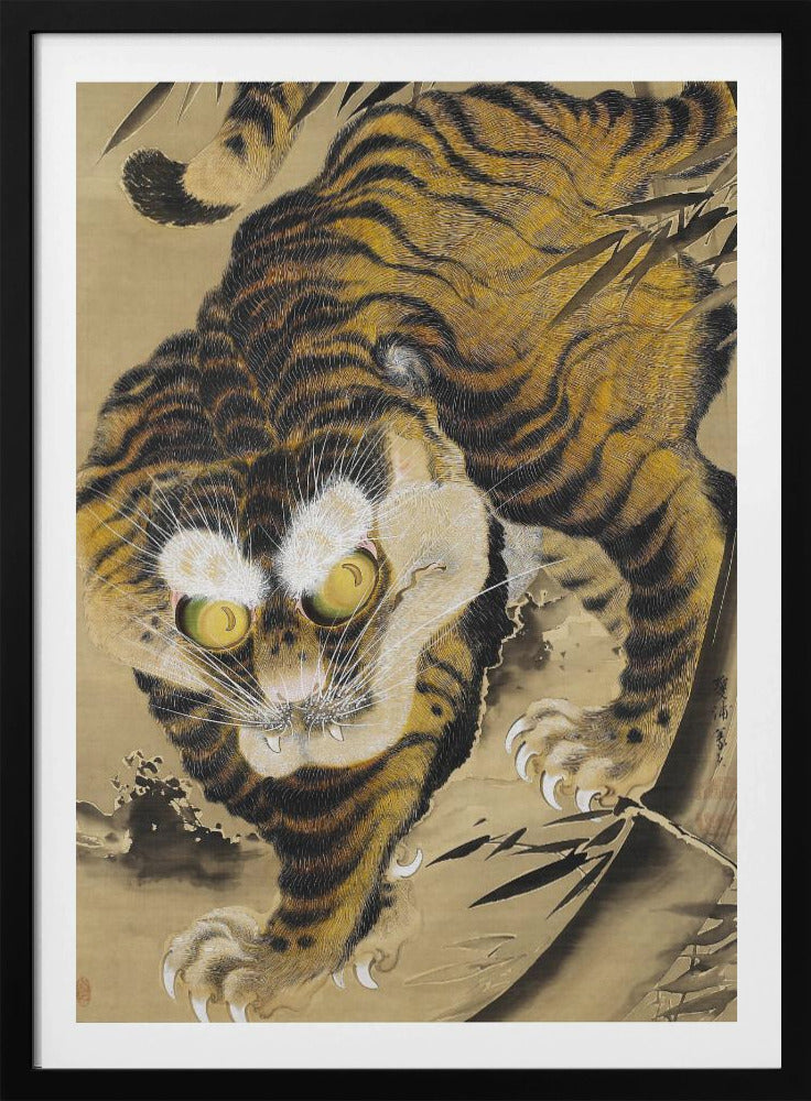 Tiger, der aus Bambus auftaucht (18. Jahrhundert) | Poster