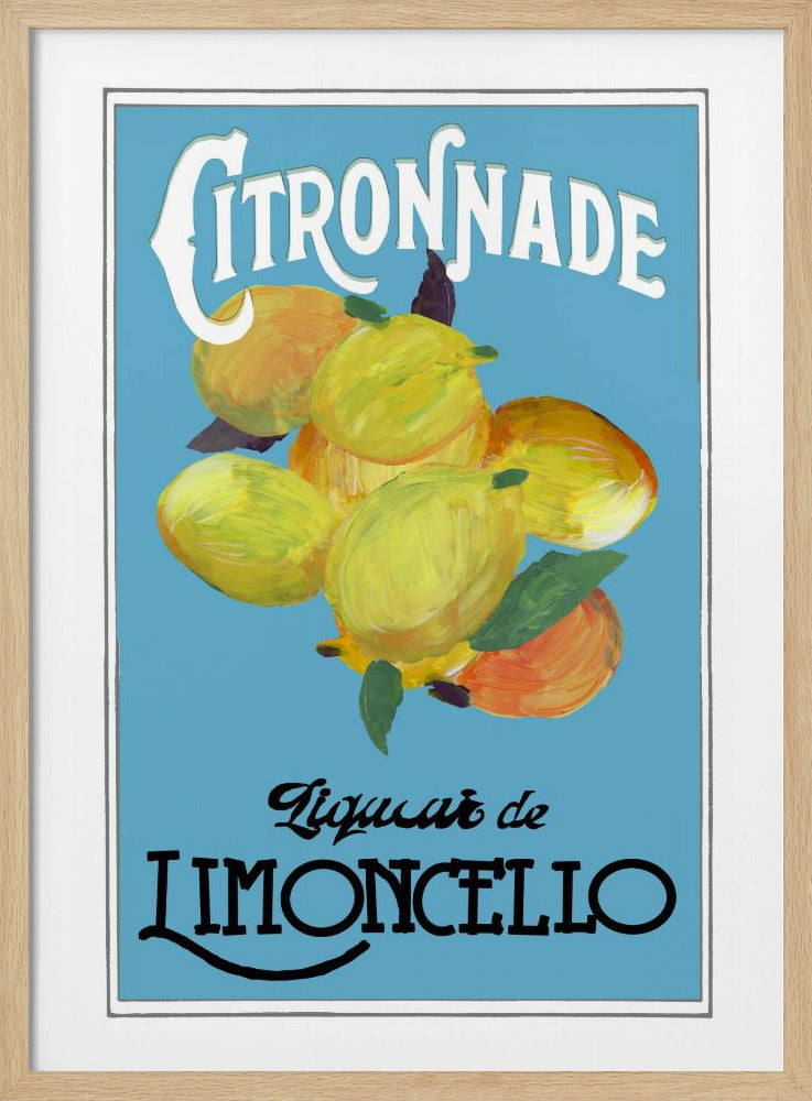 Citronnade Limoncello On Blue and Black | Poster