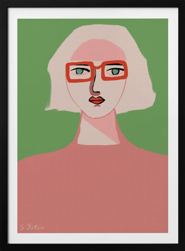 Dame mit hellem Haar | Poster