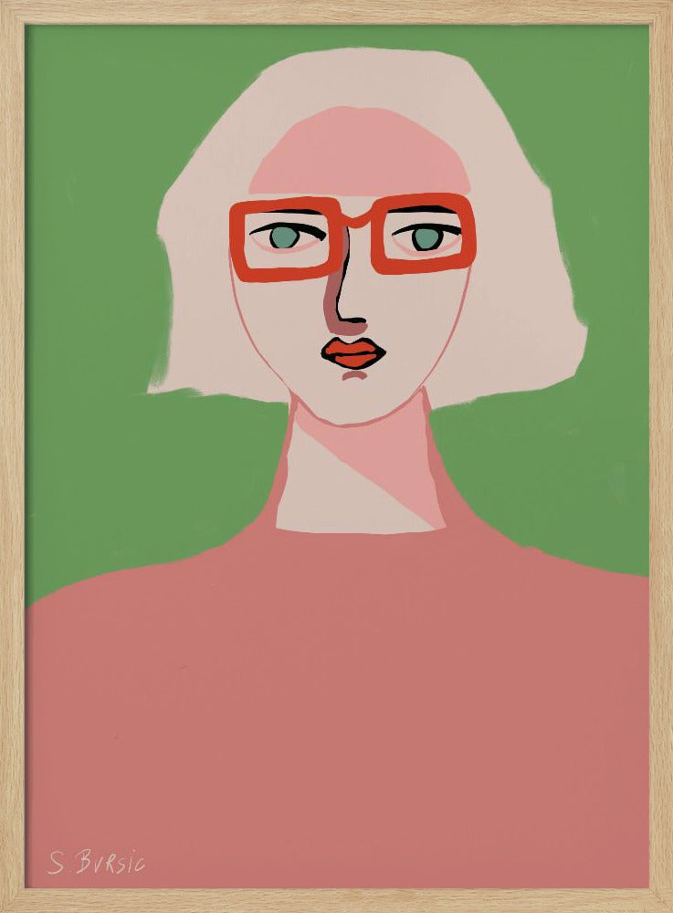 Dame mit hellem Haar | Poster