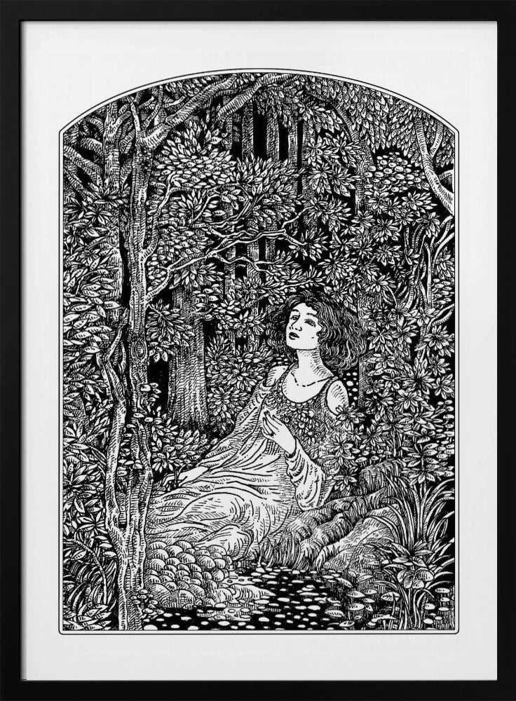 Frau im Wald | Poster
