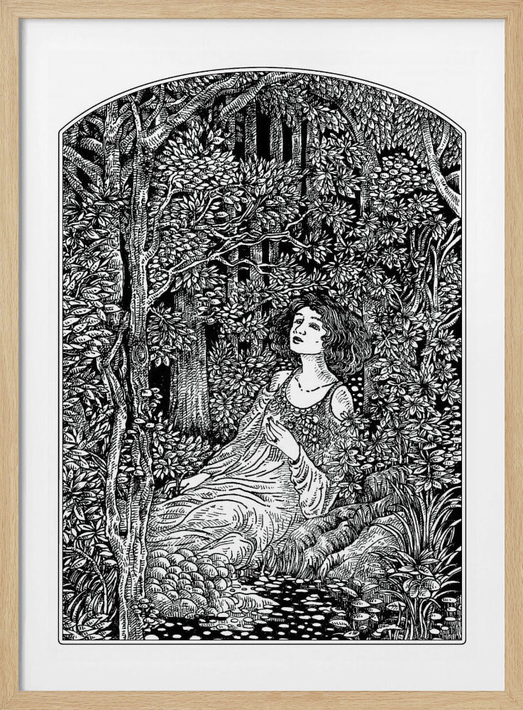 Frau im Wald | Poster