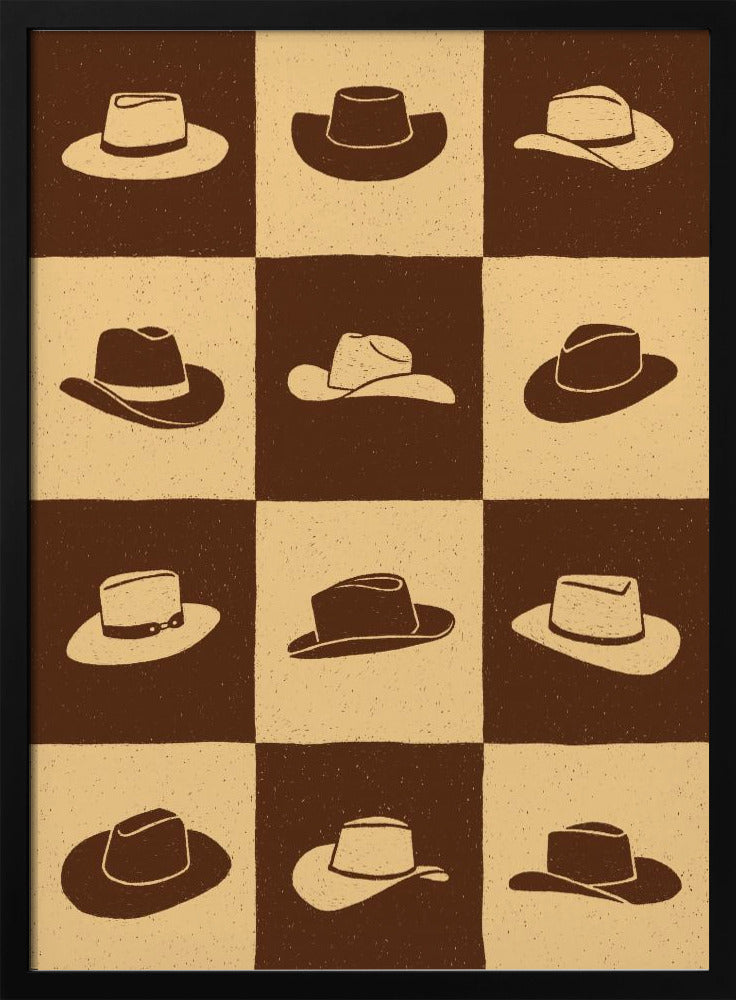 Cowboy Schachbrett | Poster