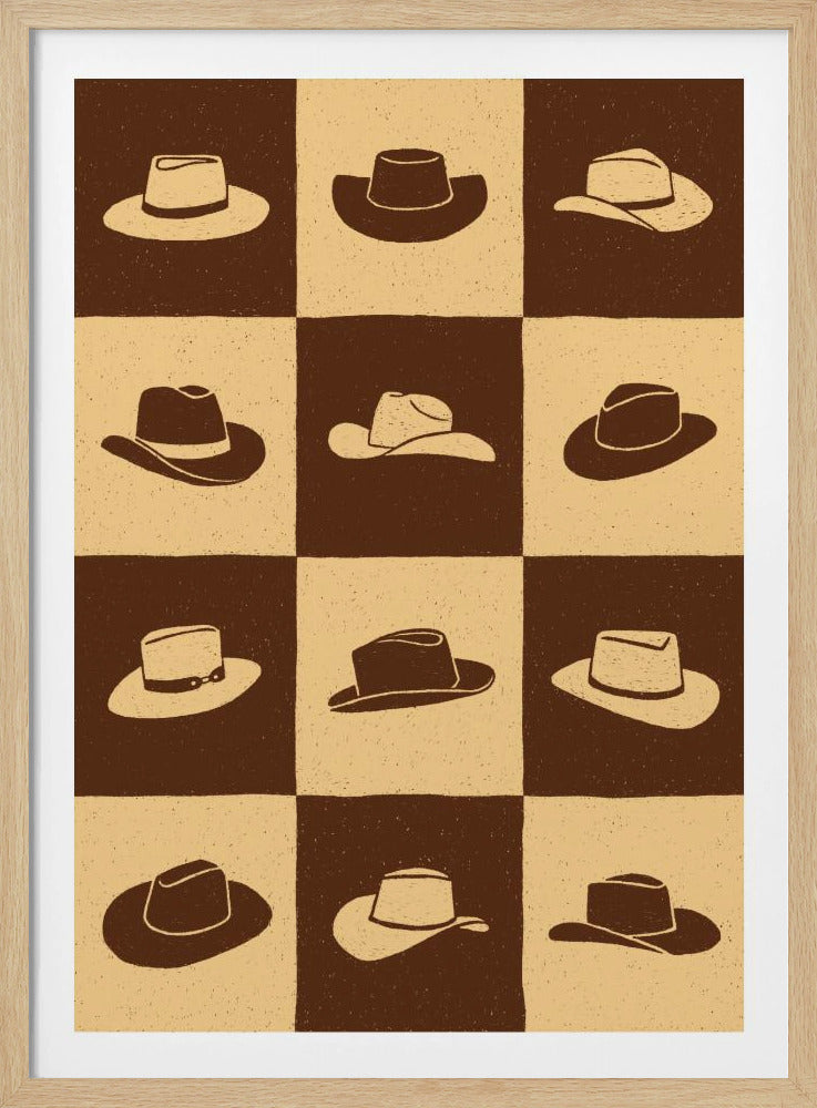 Cowboy Schachbrett | Poster