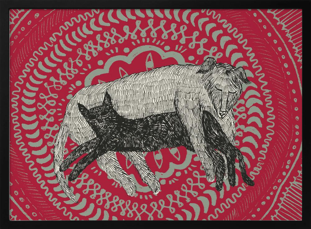 Die Katze und der Hund | Poster
