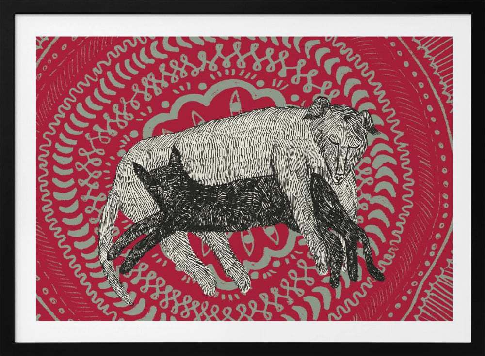 Die Katze und der Hund | Poster