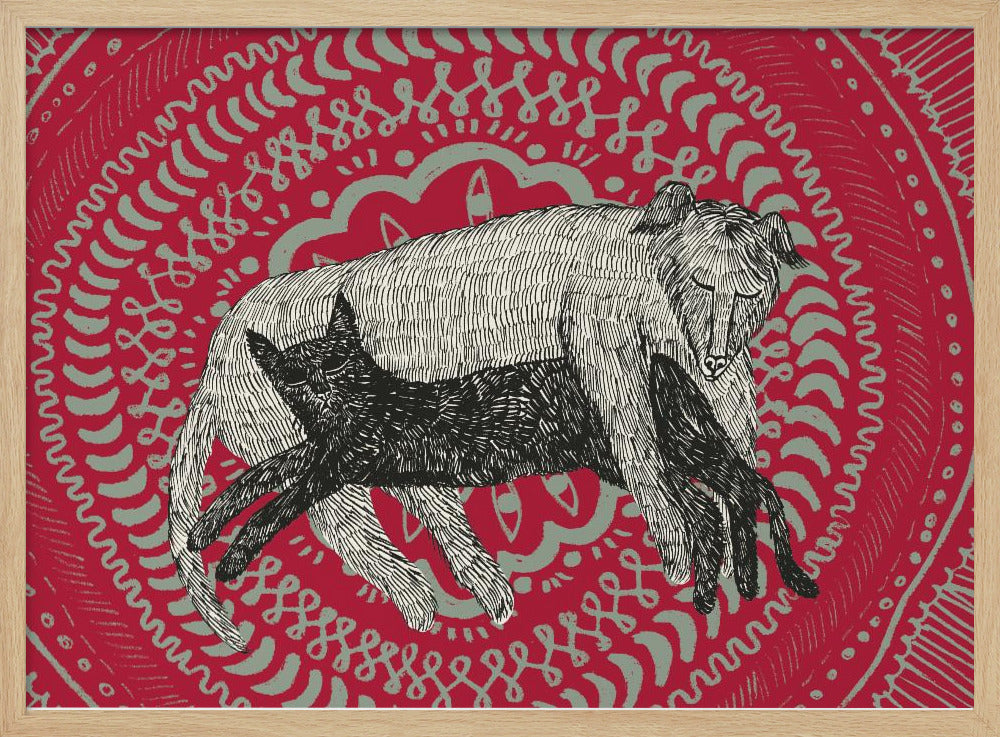 Die Katze und der Hund | Poster