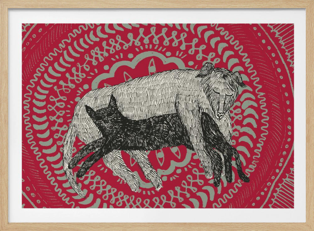 Die Katze und der Hund | Poster
