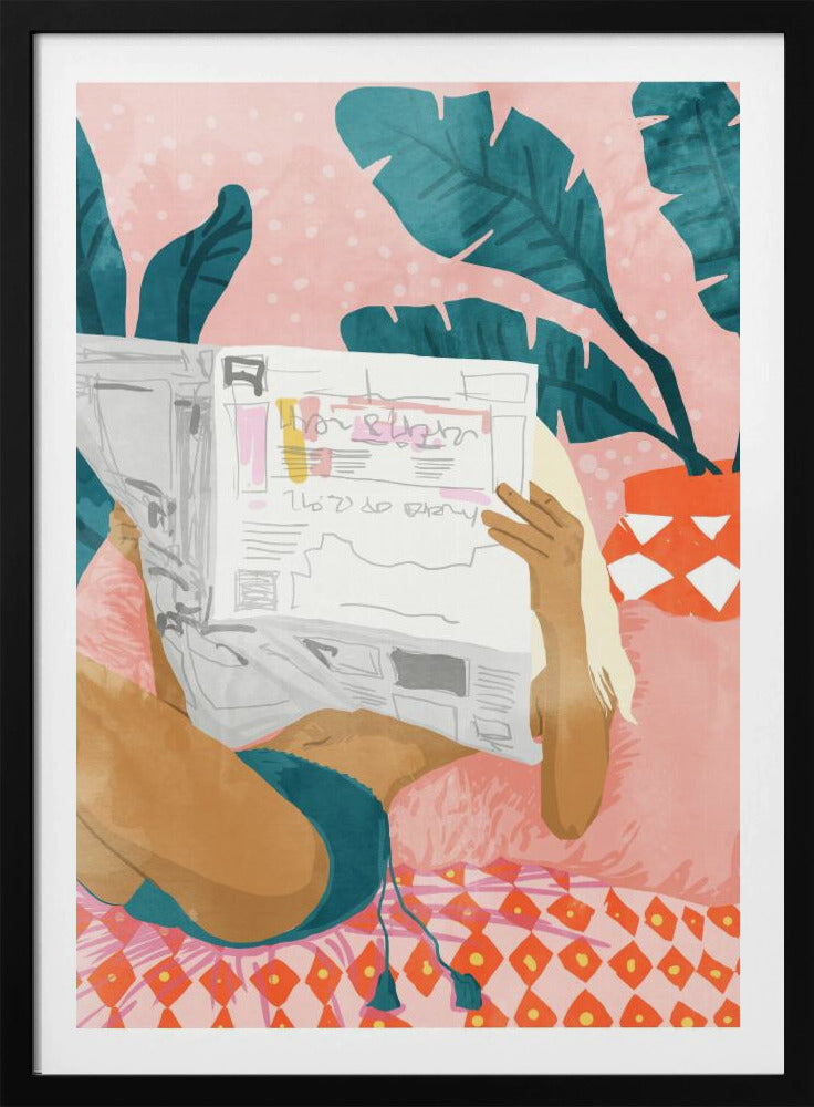 Boho Morning News Kunstdruck | Poster