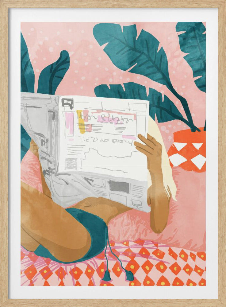 Boho Morning News Kunstdruck | Poster