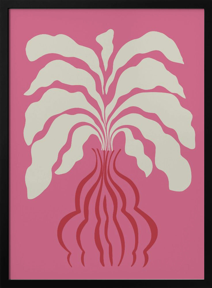 Minimalistisches Blatt und Vase | Poster