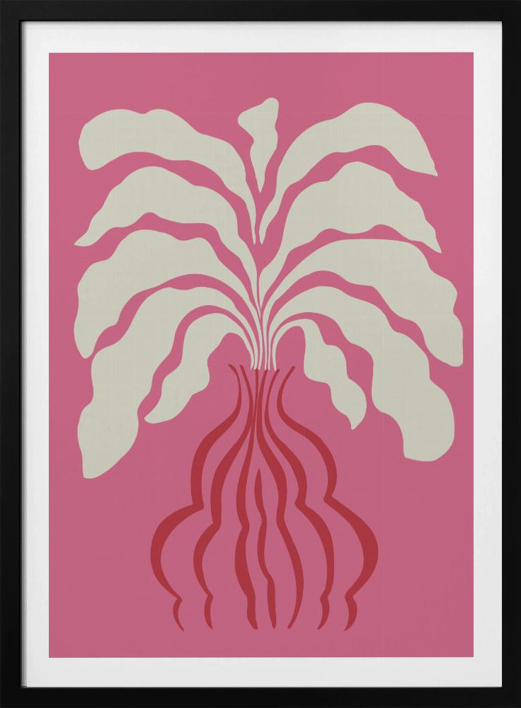 Minimalistisches Blatt und Vase | Poster