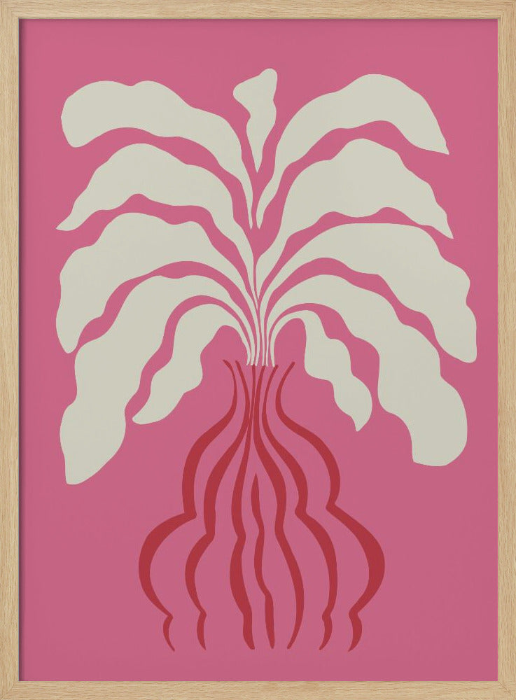 Minimalistisches Blatt und Vase | Poster