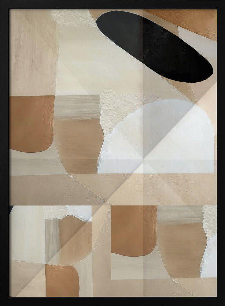 Abstract Copper Neutral Tone Painting 3 | Poster
