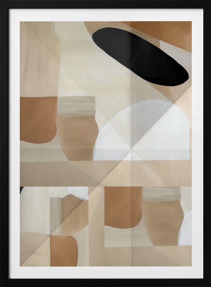 Abstract Copper Neutral Tone Painting 3 | Poster