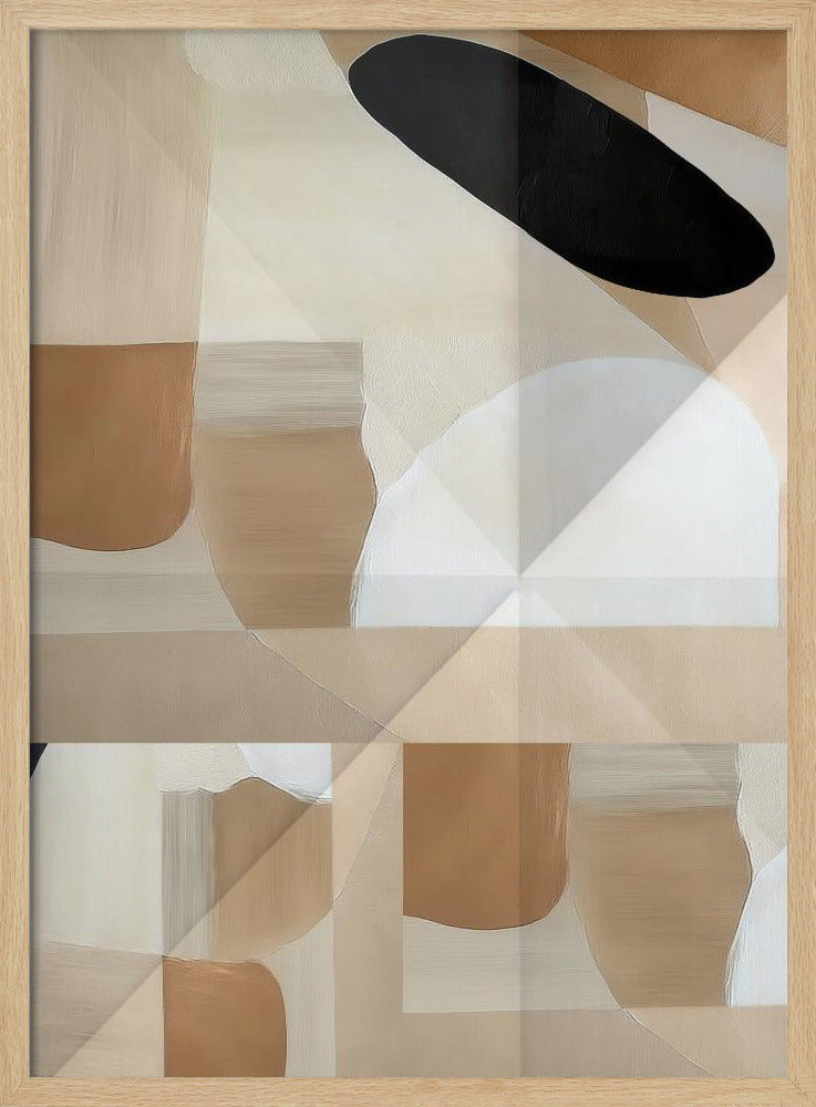 Abstract Copper Neutral Tone Painting 3 | Poster